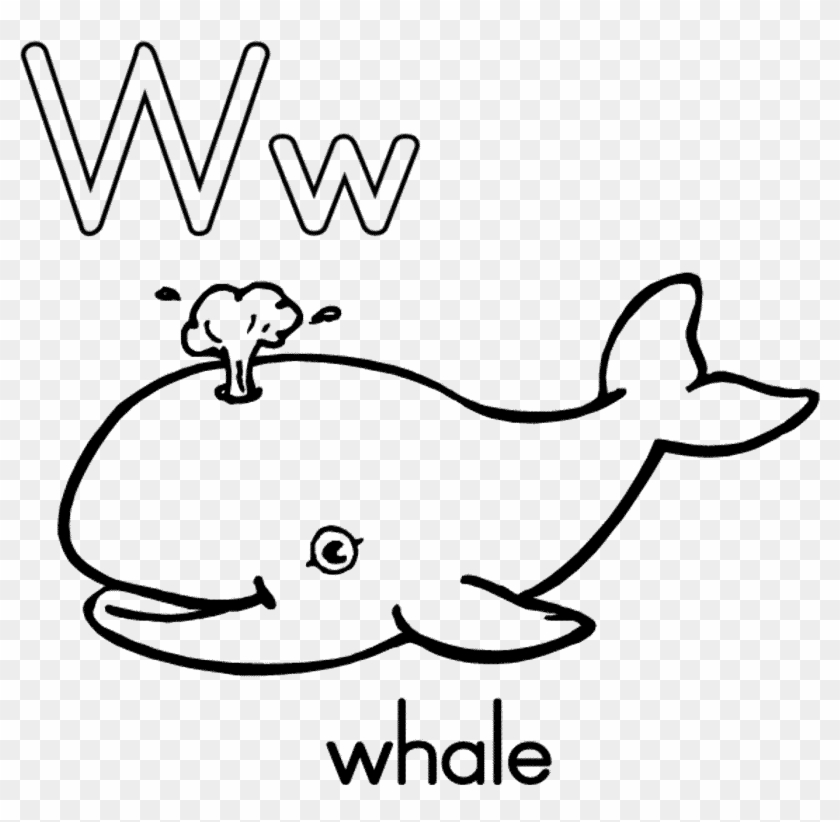 High Tech Whale To Color Printable Coloring Pages Page - Alphabet Coloring Pages W Clipart #2458238