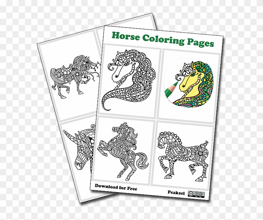 Horse Coloring Pages - Cartoon Clipart