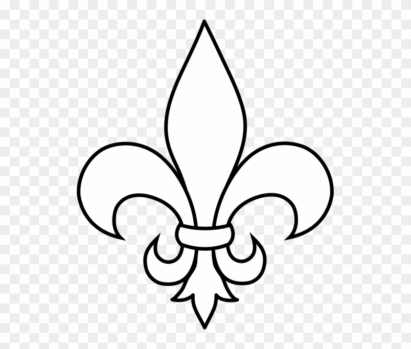 Fleur De Lis Coloring Pages - Fleur De Lis Clip Art - Png Download