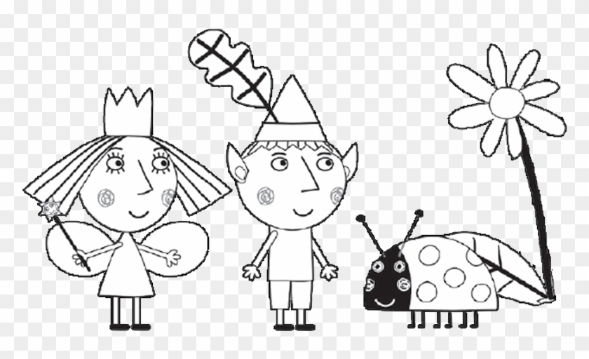 Ben And Holly Coloring Pages Little Kingdom Ben And - Ben And Holly Colouring Clipart #2458397