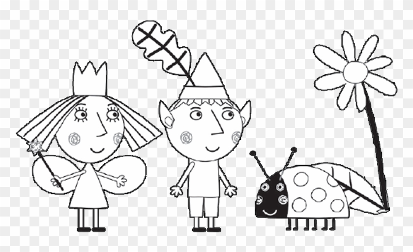 Ben And Holly Coloring Pages Little Kingdom Ben And - Ben And Holly Colouring Clipart