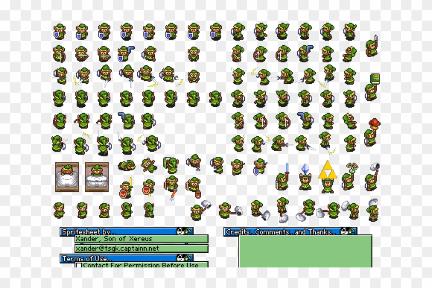 The Legend Of Zelda Clipart Zelda Snes - Zelda Link To The Past Sprites Png Transparent Png #2459866