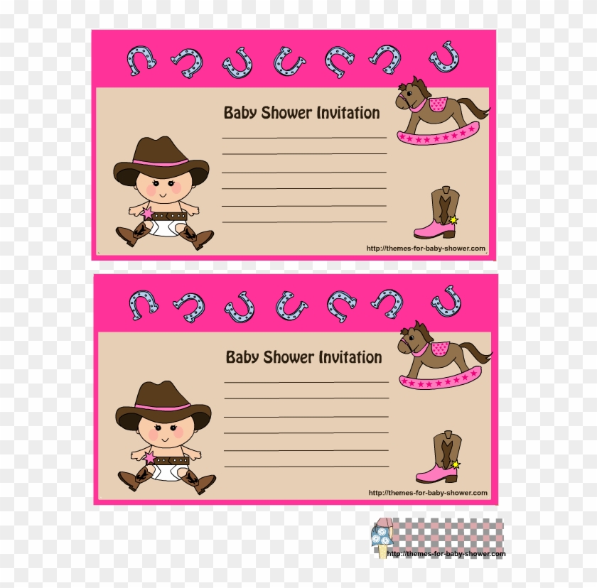 Cowgirl Baby Shower Invitations 2 - Tarjetas Para Baby Shower Varon Para Imprimir Clipart #2460105
