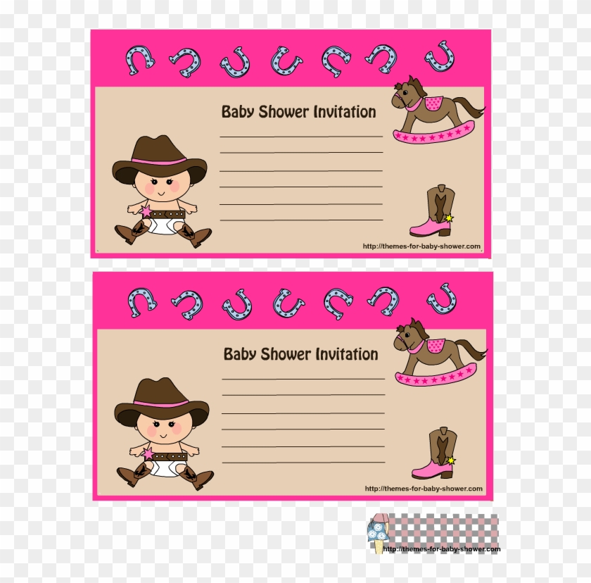 Cowgirl Baby Shower Invitations 2 - Tarjetas Para Baby Shower Varon Para Imprimir Clipart