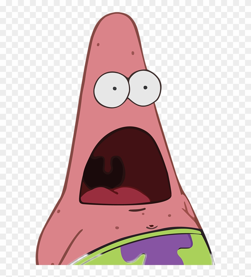 Vaporwave Aesthetic Patrickstar Patrick Spongebob Meme - Patrick Surprised Face Transparent Clipart #2460609