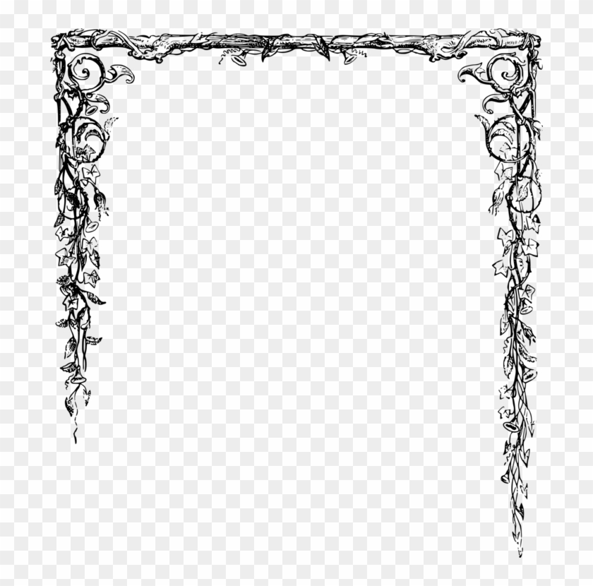 Borders And Frames Decorative Borders Microsoft Office - Leafy Half Border Clipart #2460911