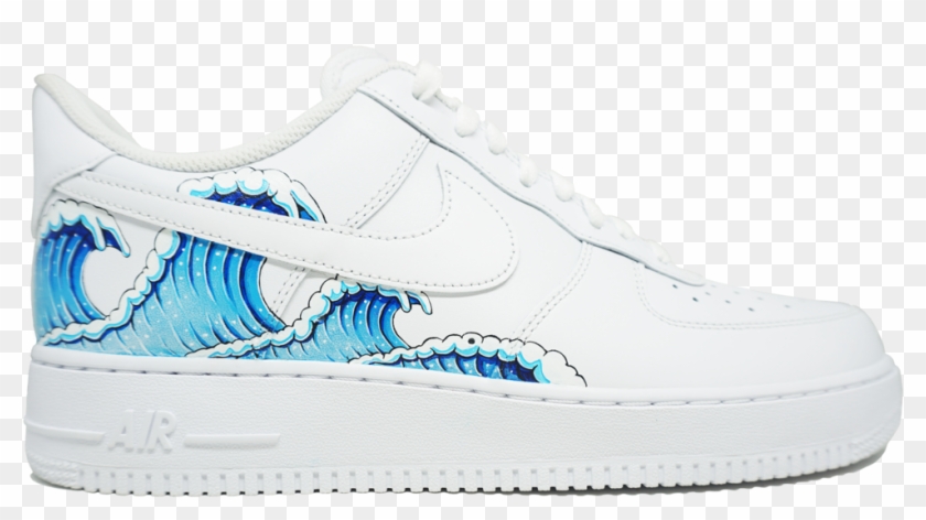 Nike / Blue Wave - Air Force 1 Waves Custom Clipart