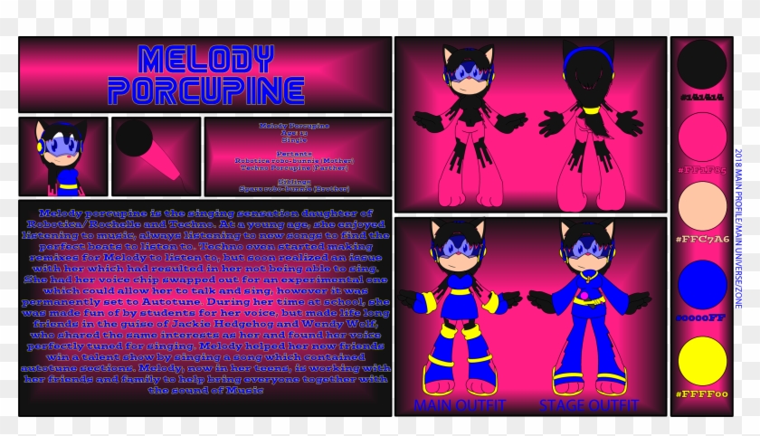 Melody Porcupine - Cartoon Clipart #2461115