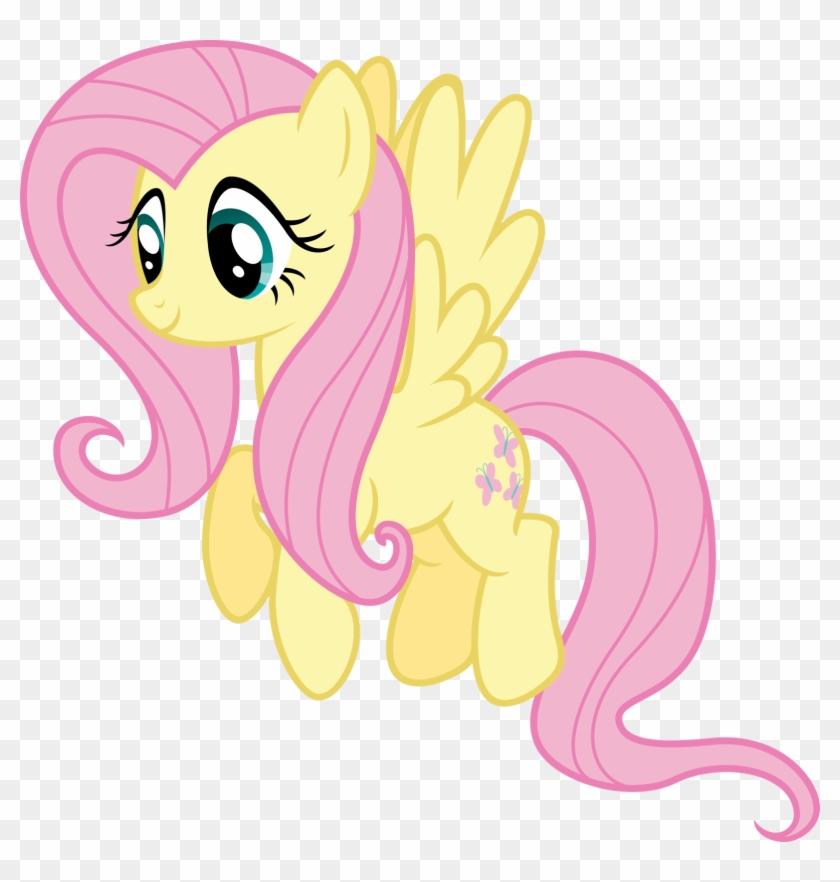 Fluttershy Is A Yellow Pegasus Pony And Is One Of The - Princess Cadence And Fluttershy Clipart #2461275