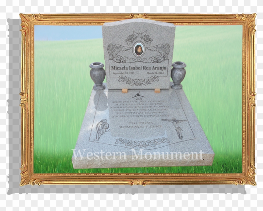 Upright Monument With Ledger, Restheaven Park, Gltndale, - Queen Of Heaven Catholic Cemetery & Funeral Home Clipart #2461495
