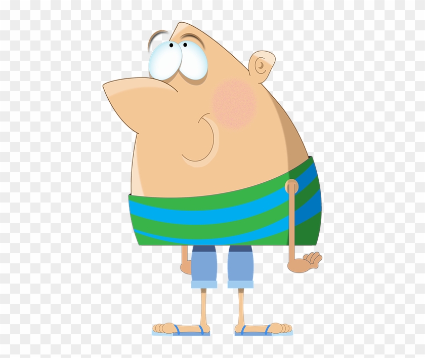 Male, Cartoon, Character, Bald, Man - Cartoon Clipart