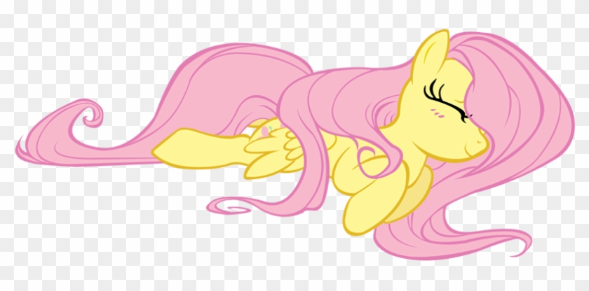 Kita-angel, Fluttershy, Safe, Sleeping - Cartoon Clipart