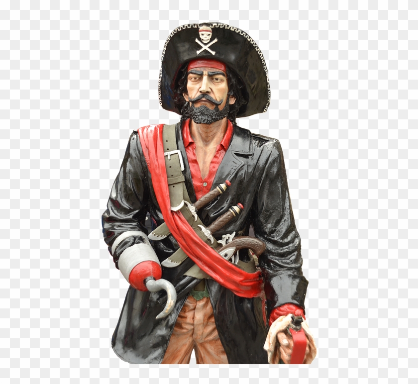 Pirate, Captain, Seafaring, Skull And Crossbones - Male Pirate Captain Drawing Clipart