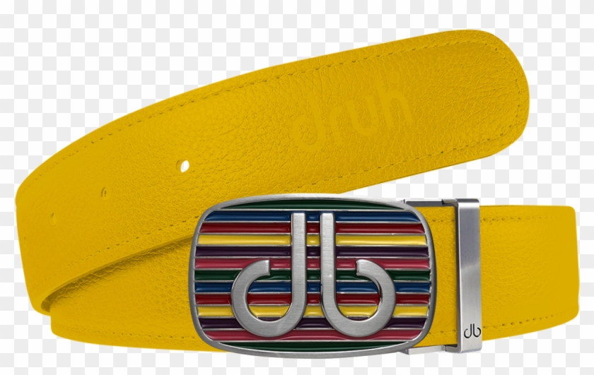 Druh Yellow Full Grain Texture Leather Belt With Db - Belt Clipart #2462156