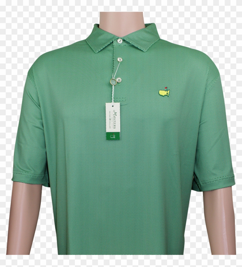 Masters Green Triangle Pattern Peter Millar Performance - Polo Shirt Clipart