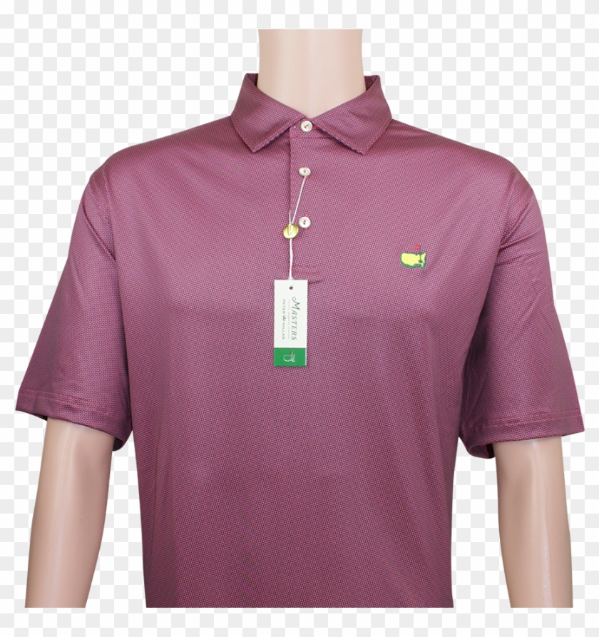 Masters Pink Triangle Pattern Peter Millar Performance - Polo Shirt Clipart