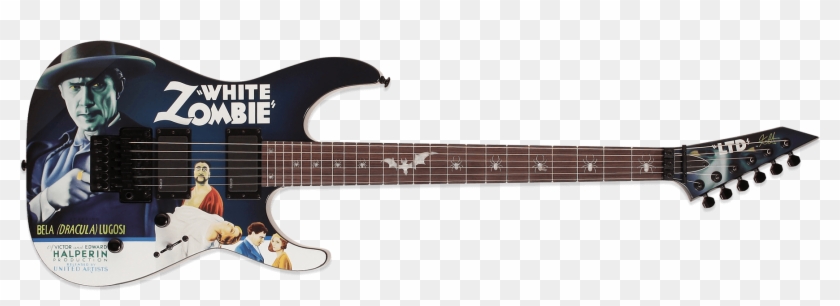 Kirk Hammett Png Transparent Images - Esp White Zombie Guitar Clipart #2463533