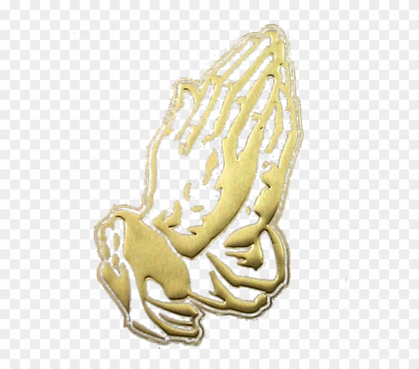 Bible On Praying Hands Transparent - Gold Praying Hands Png Clipart