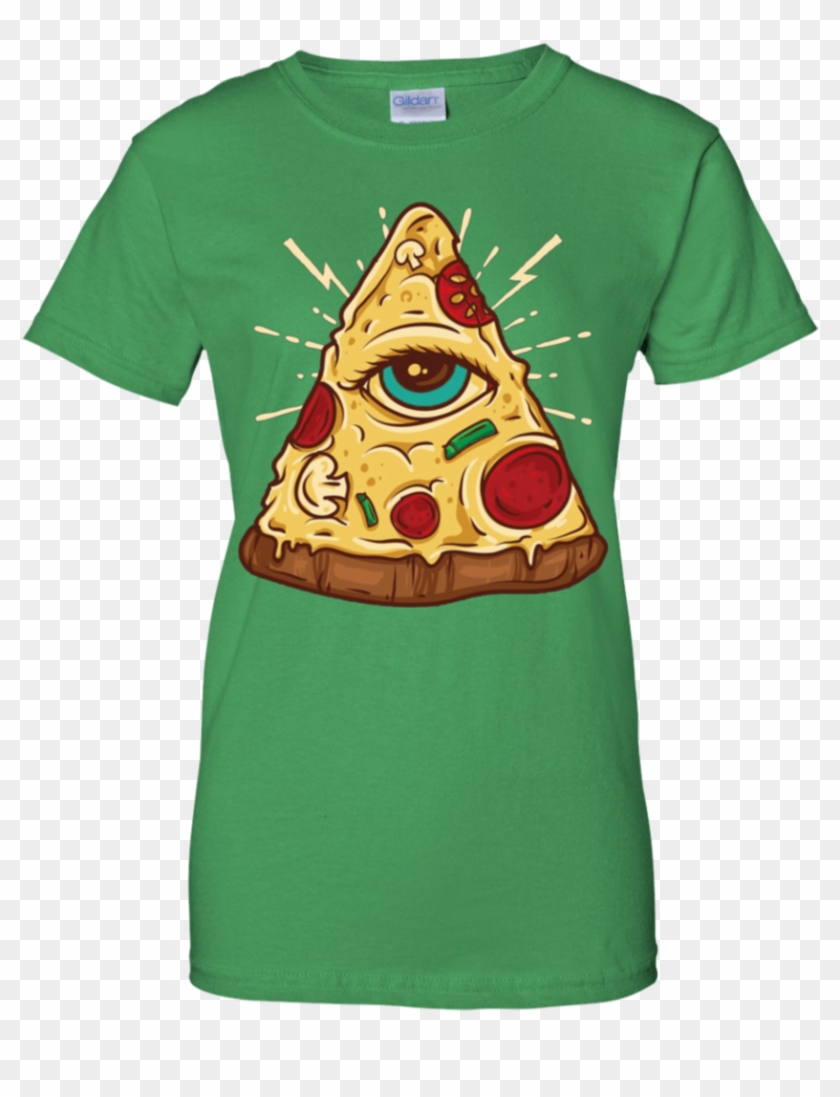 Illuminati Pizza All Seeing Eye Funny Junk Food Apparel - Illuminati Illustration Clipart #2464335