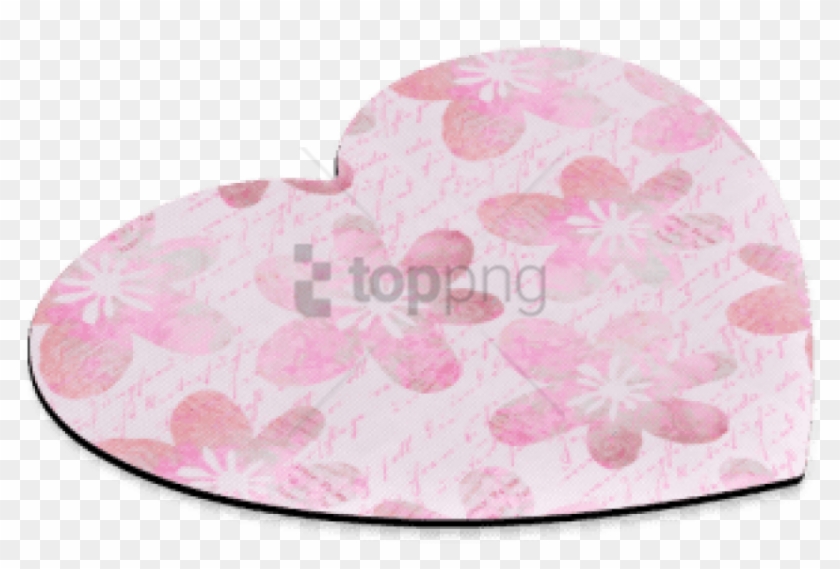 Free Png Watercolor Flower Pattern Heart Png Images - Heart Clipart