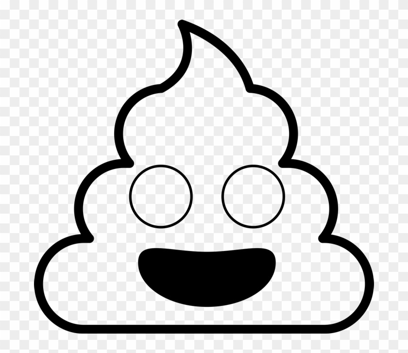 Svg Black And White Professor Emoji Stamp Stamps Stamptopia - Poop Emoji Clipart Black And White - Png Download #2465178