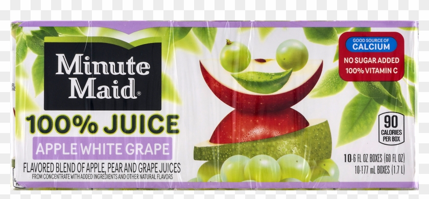 Minute Maid 100% Apple White Grape Juice, 6 Fl - Minute Maid 100 Juice Fruit Punch Clipart #2465215