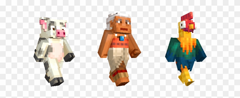 Also Arriving On New Versions Of Minecraft And Nintendo - Minecraft Moana Skin Pack Clipart