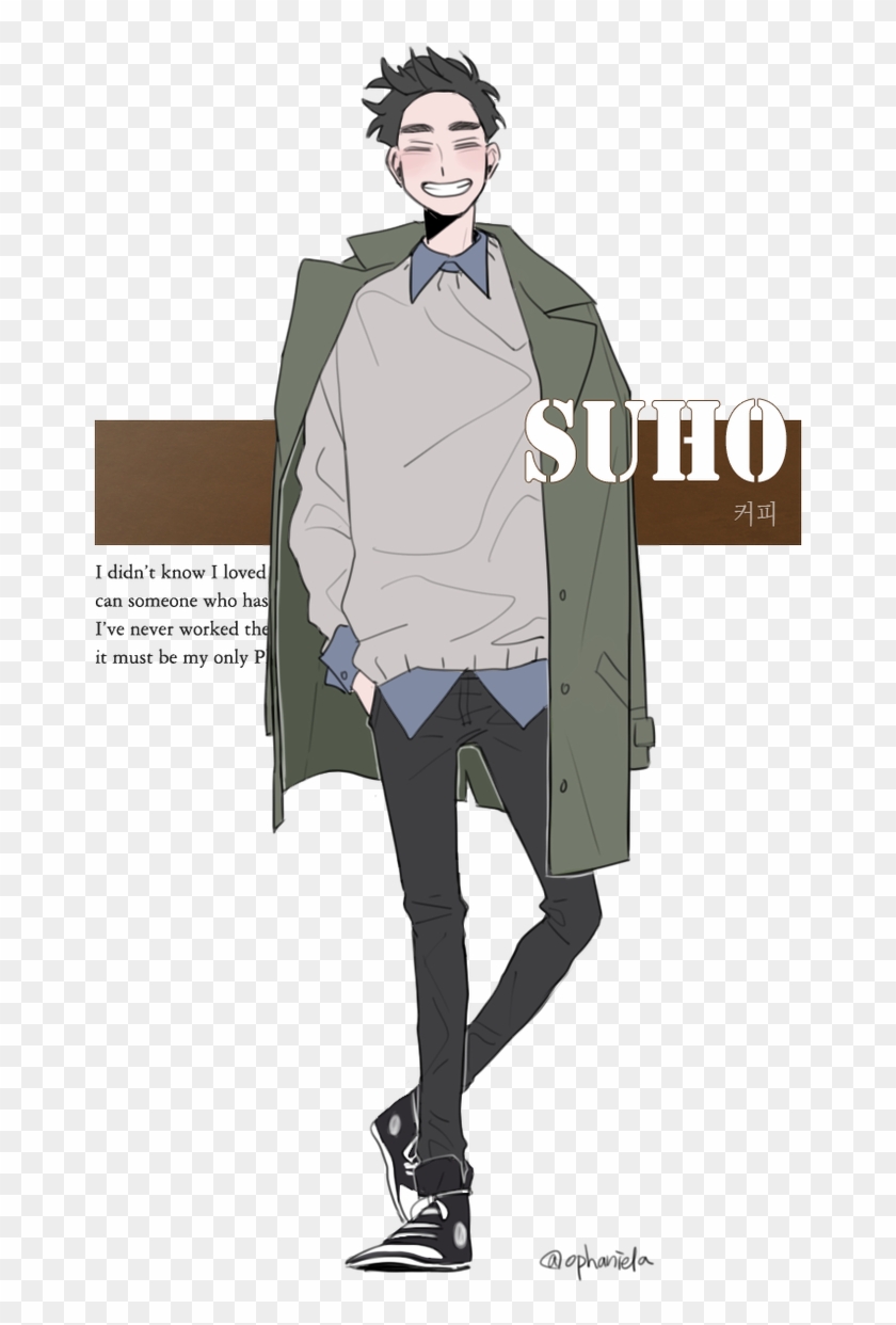 [fanart Project] Exo X Trench Coat Part A Sehun Http - Cartoon Clipart