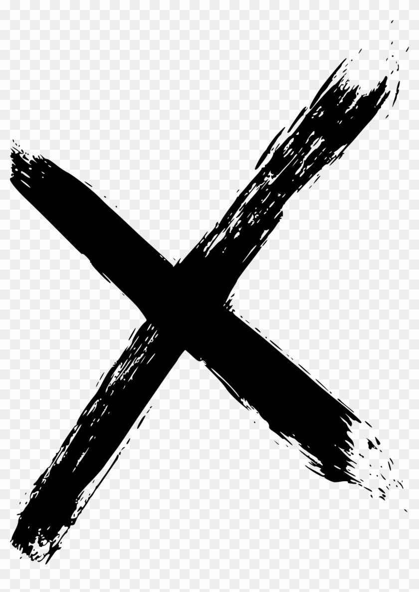 Transparent Brushstroke - Cross Clipart