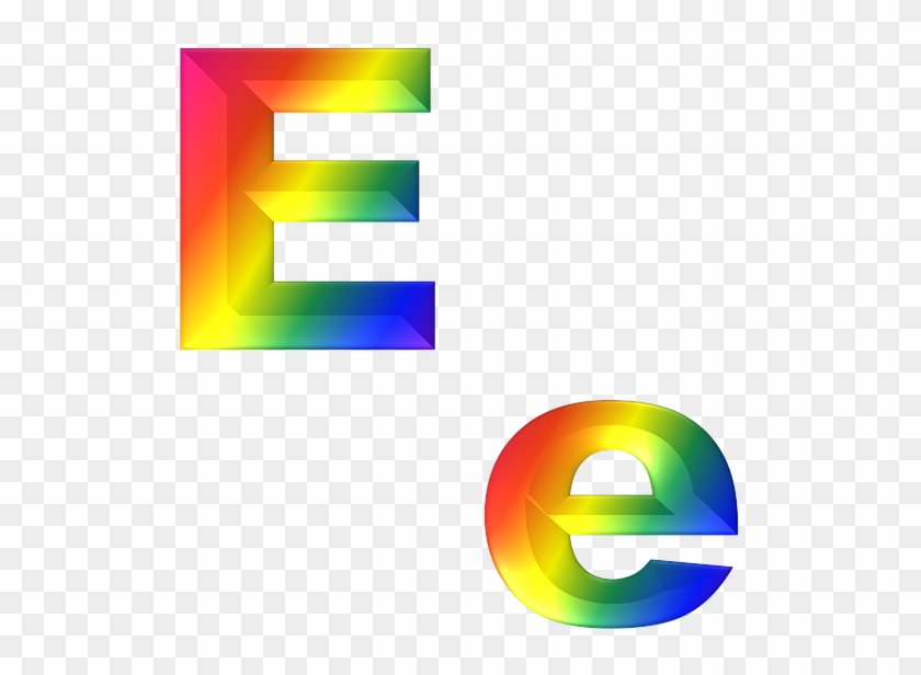 Letter, E, 3d, Abc, Alphabet, Rainbow - Chữ E In Hoa Clipart #2469463