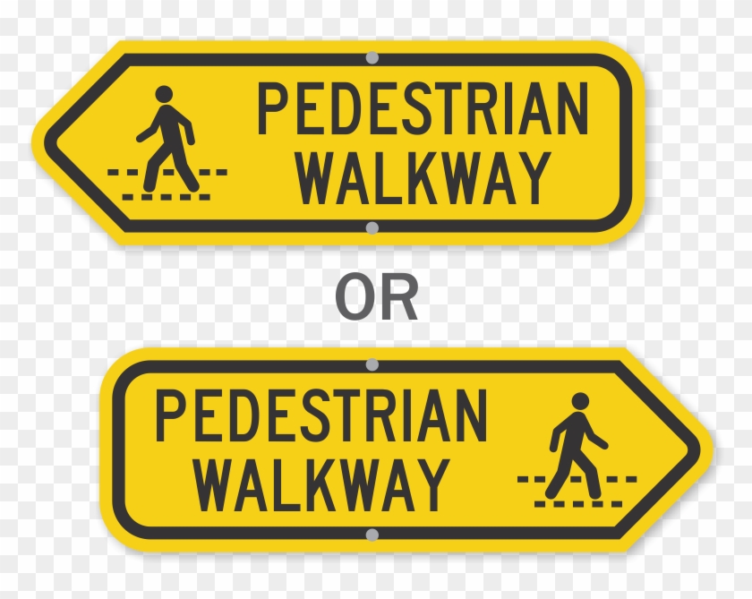Pedestrian Walkway (k2-4915) Learn More - Sign Clipart #2469499