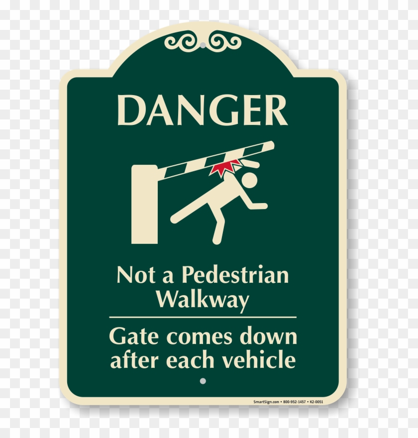 Danger Not A Pedestrian Walkway Sign - Thank You Visit Again Clipart #2469837