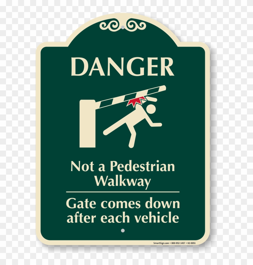 Danger Not A Pedestrian Walkway Sign - Thank You Visit Again Clipart