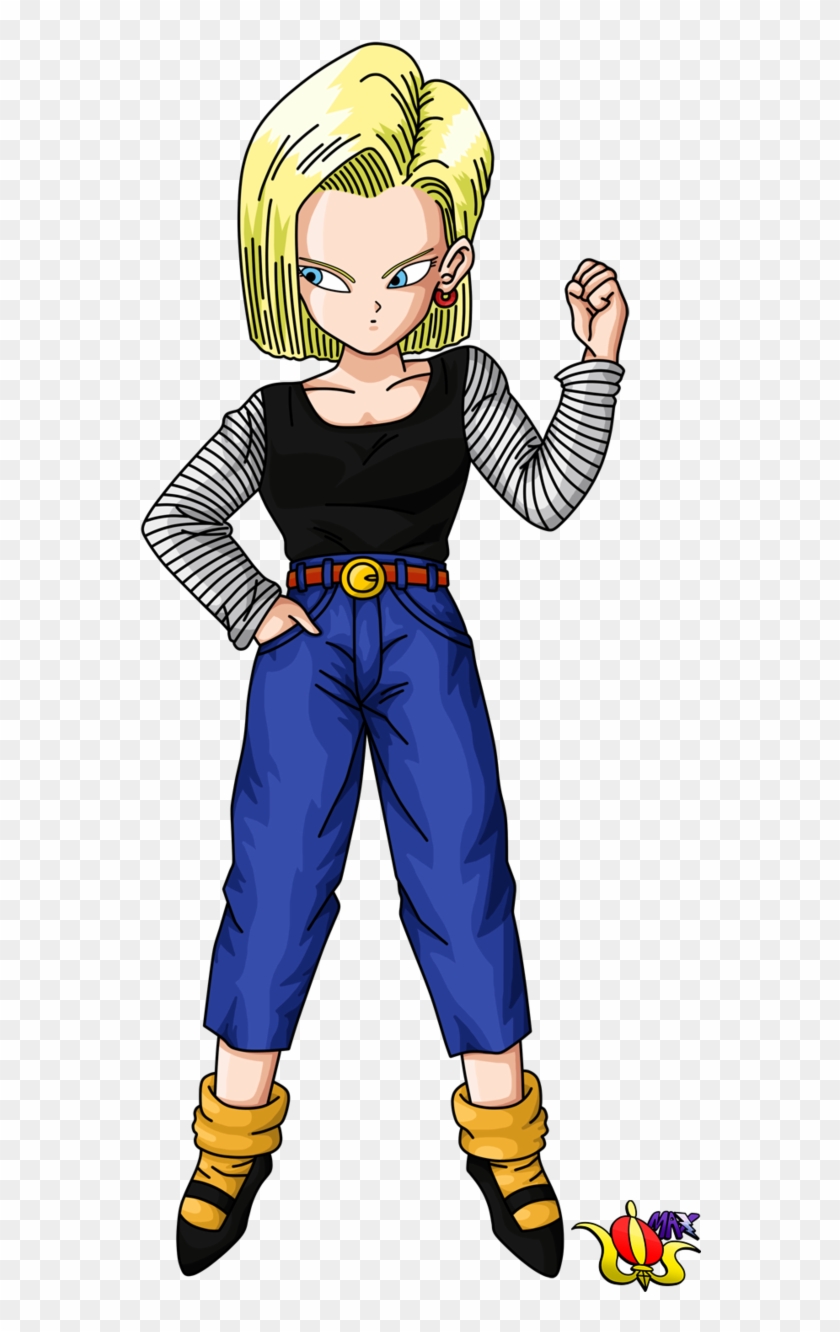 Android 18 Png - Dbz Android 18 And Marron Png Clipart