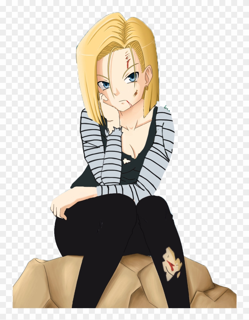 1884931 - Android 18 Ripped Clothes Clipart #2470682