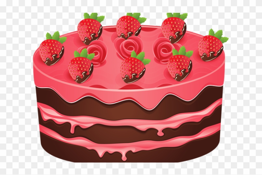 Dessert Clipart Strawberry Shortcake - Cake Without Candles Art - Png Download #2471788