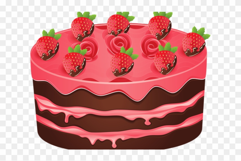 Dessert Clipart Strawberry Shortcake - Cake Without Candles Art - Png Download