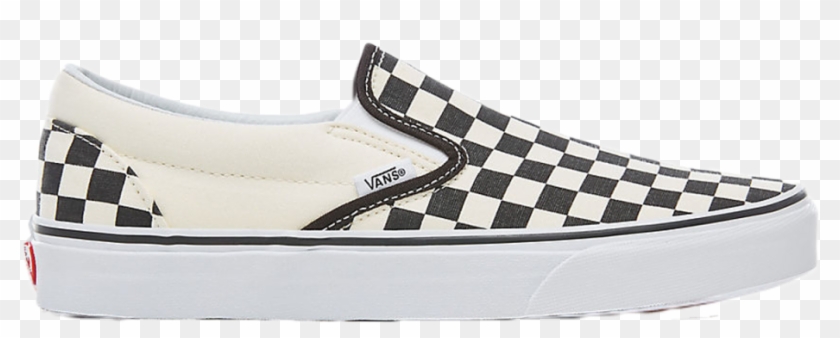 Vans Checkerboard Slip-on Beige Black - Soulier Vans Clipart