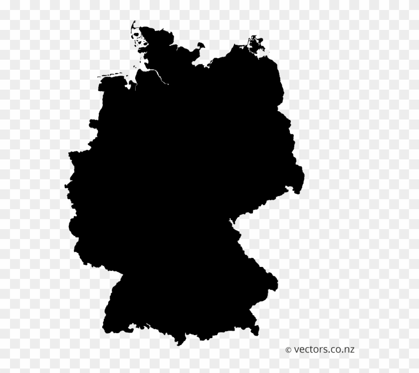 Blank Vector Map Of Germany - Germany Map Vector Png Clipart #2472413