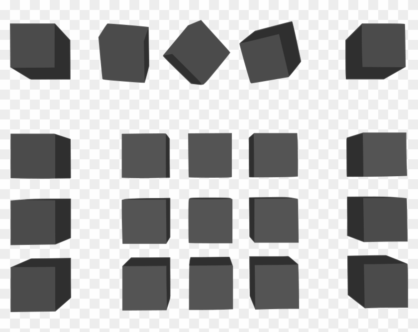 Simple Grey Cubes - Cubo Gris Png Clipart #2472599