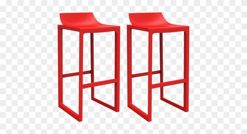 Vondom Wall Street Bar Stools Red Set - Bar Stool Clipart