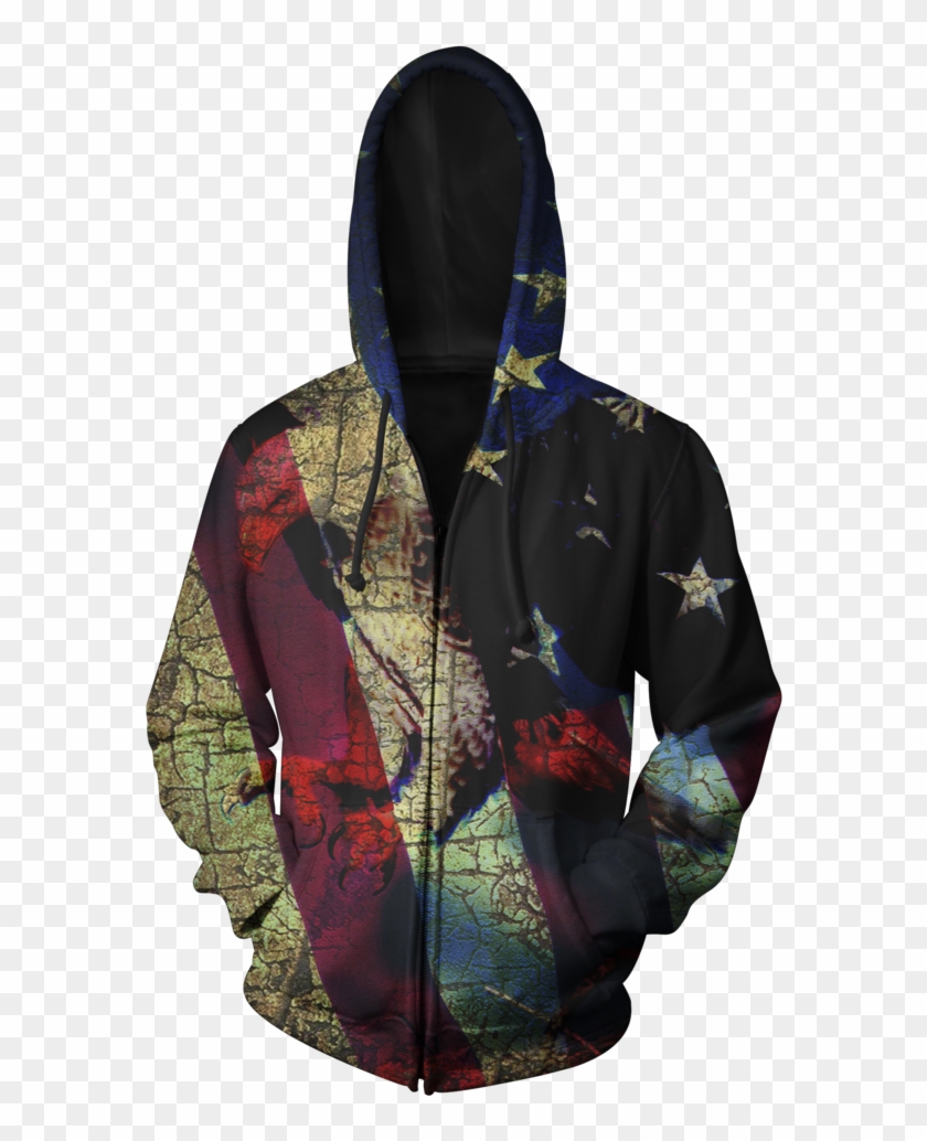 Desert Eagle Zip Up Hoodie - Ebgames Dva Hoodie Clipart #2472760