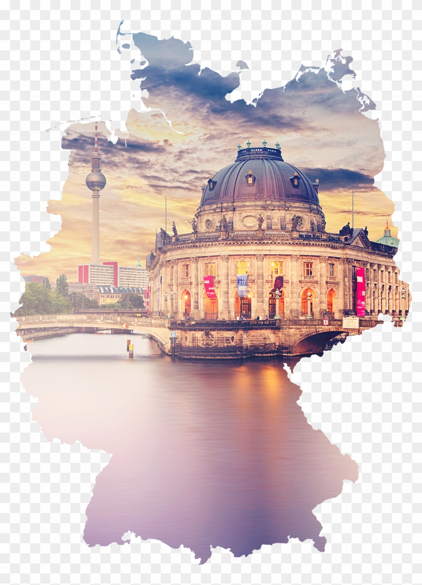 Cross Border E Commerce In Germany - Sanssouci Palace On A Map Clipart #2472766