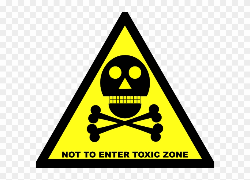 Do Not Enter Toxic Zone Sign Svg Clip Arts 600 X 524 - Toxic Do Not Enter Sign - Png Download #2473468