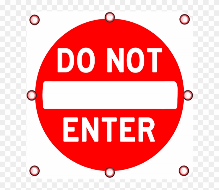 Ts40 Flashing Do Not Enter Sign Day - Not Enter Sign Clipart