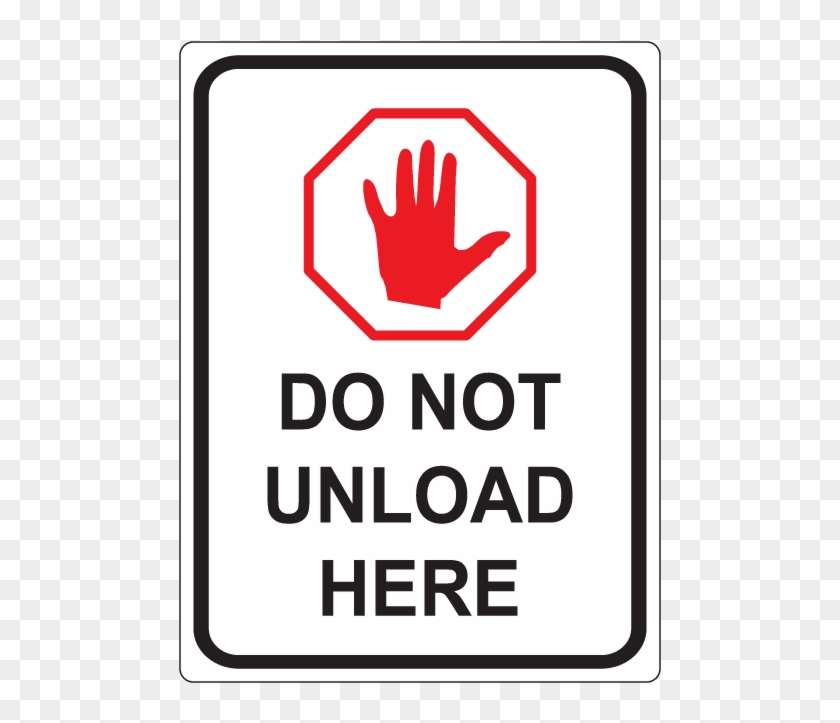 18" X 24" Do Not Unload Here - Food Or Drink Signs Clipart
