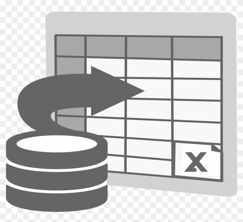 This Free Icons Png Design Of Import To Excel Icon - Excel Spreadsheet Clipart Transparent Png