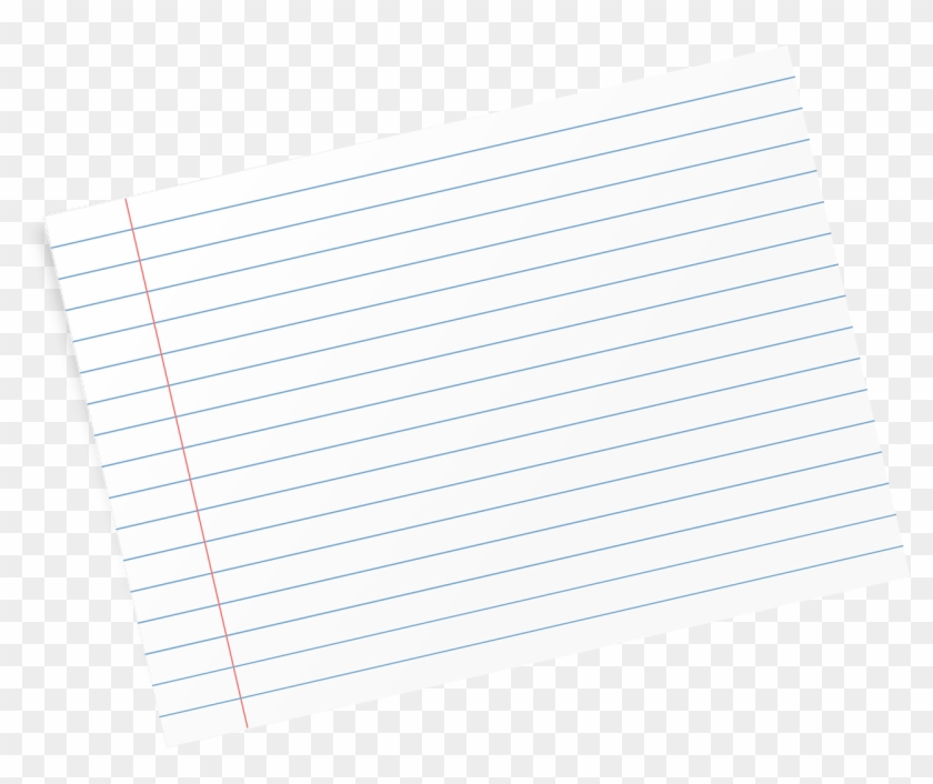 Flash Card Paper Lines Blank Png Image - Index Card Black Background Clipart #2474354