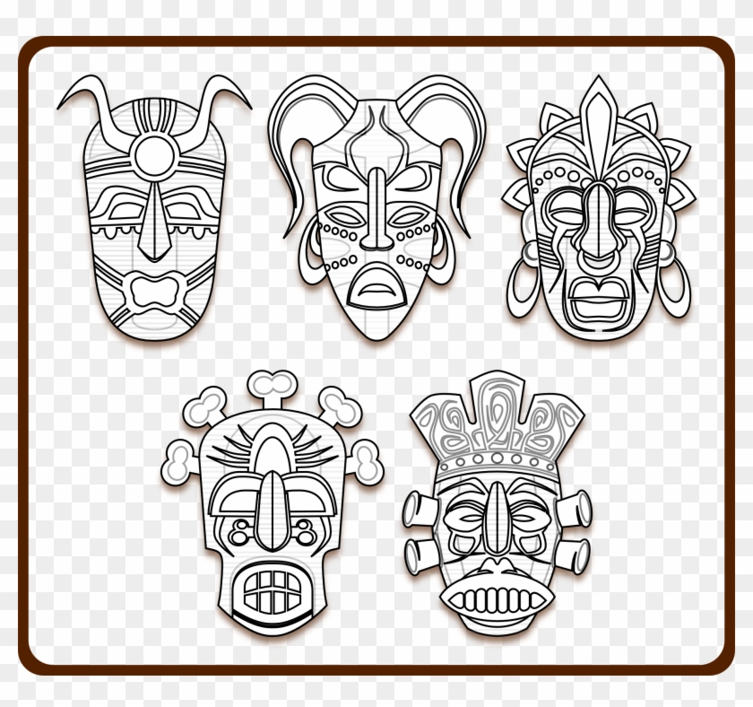 Africa Clipart Tribe African - Mask - Png Download