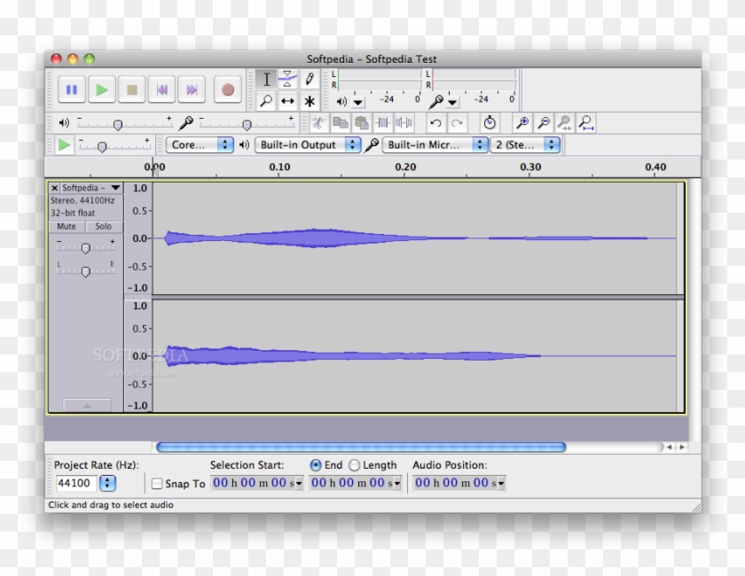 Audacity's Main Window Allows You To Get An Overview - Audio Music Mp3 Clipart #2475787